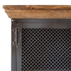 Ars manufacti Buffet Hunter I - Manguier massif / Métal - Manguier / Gris bleu -Commodes Soldes kommode hunter i mango massiv metall mango blaugrau 4845700