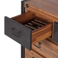 Ars manufacti Commode Manchester II - Acacia massif / Métal -Commodes Soldes kommode manchester ii akazie massiv metall 4876416