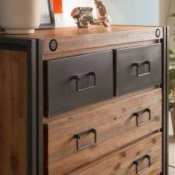 Ars manufacti Commode Manchester II - Acacia massif / Métal -Commodes Soldes kommode manchester ii akazie massiv metall 4876428