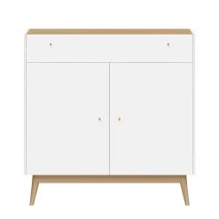 Germania Commode Monteo I - Blanc / Chêne -Commodes Soldes kommode monteo weiss eiche 4943332