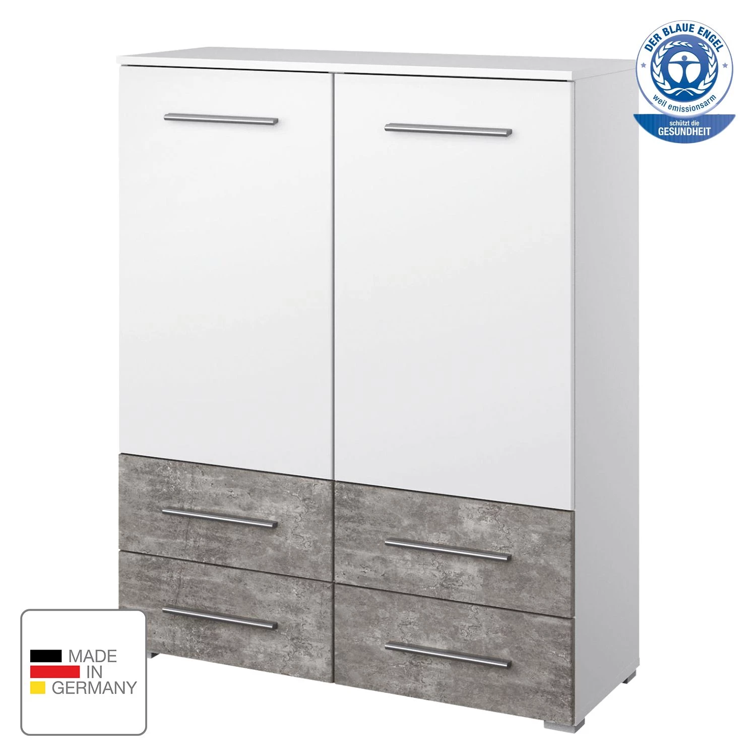 Rauch Blue Commode Siegen III- Blanc alpin / Gris m 2 Rauch Blue Commode Siegen III- Blanc alpin / Gris m – Image 2