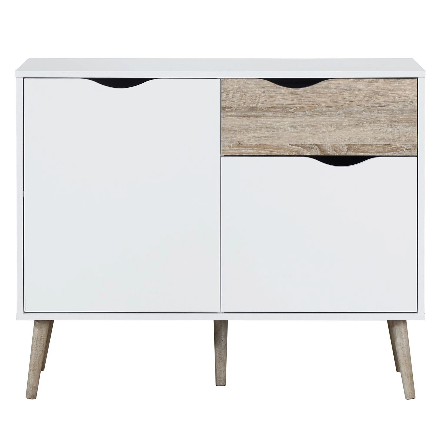 Mørteens Commode Sunndal I - Blanc / Chêne clair 4 Mørteens Commode Sunndal I - Blanc / Chêne clair – Image 4