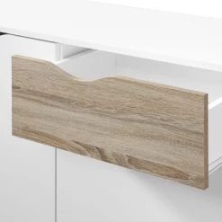 Mørteens Commode Sunndal I - Blanc / Chêne clair 8 Mørteens Commode Sunndal I - Blanc / Chêne clair -Commodes Soldes kommode sunndal gummibaum teilmassiv weiss eiche dekor 4753536