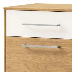 Voss Commode Vedo I - Chêne / Blanc - Butoir à gauche -Commodes Soldes kommode vedo i eiche weiss tueranschlag links 4907972