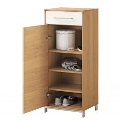 Voss Commode Vedo I - Chêne / Blanc - Butoir à gauche -Commodes Soldes kommode vedo i eiche weiss tueranschlag links 4907984