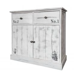 Maison Belfort Commode Nadi II - Partiellement en paulownia massif - Blanc cassé