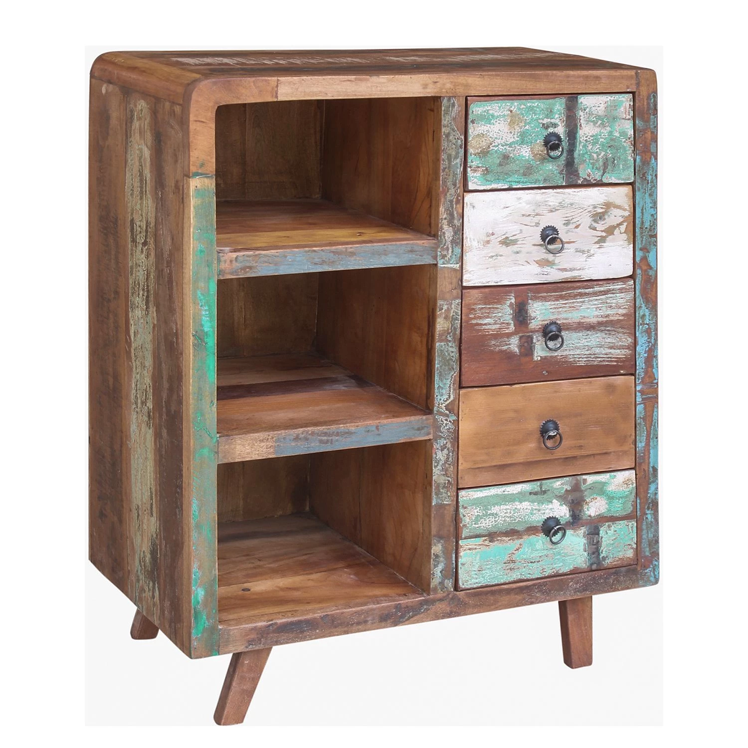 Ars manufacti Commode Yazoo - Bois recyclé massif - Multicolore 1 Ars manufacti Commode Yazoo - Bois recyclé massif - Multicolore